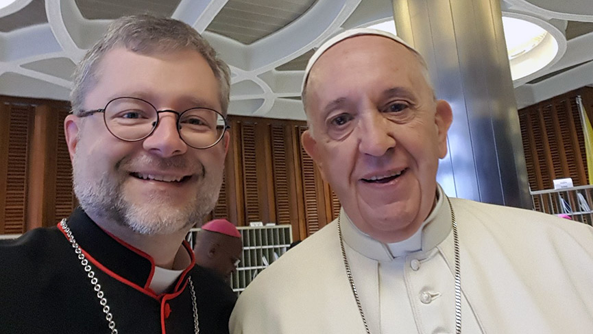 Mgr Thomas Dowd et le pape François