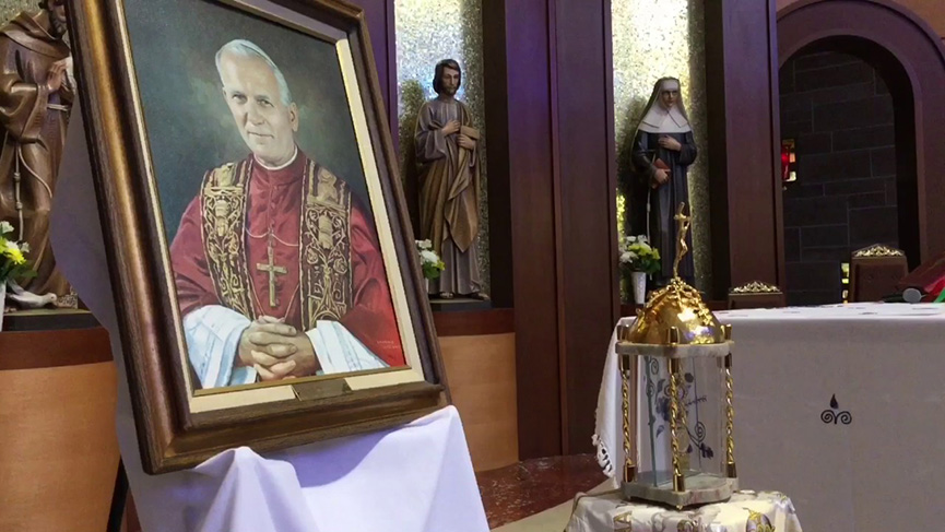 Relics of St. John Paul II and St. Padre Pio in Montreal