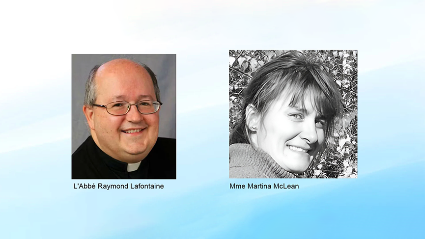 Fr Raymond Lafontaine et Martina McLean
