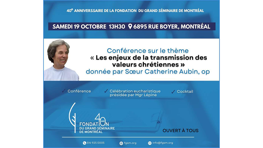 Conference-40e anniversaire de la Fondation du Grand Seminaire de Montreal