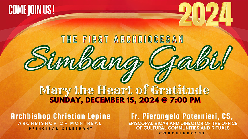 célébration spéciale de Simbang Gabi avec Mgr Christian Lépine