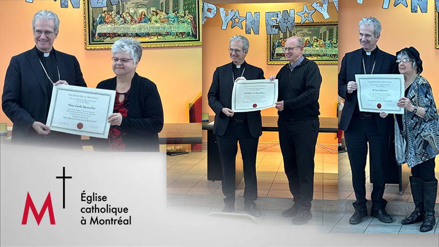 Recipients of the 2025 Ignace Bourget Diocesan Award of Merit