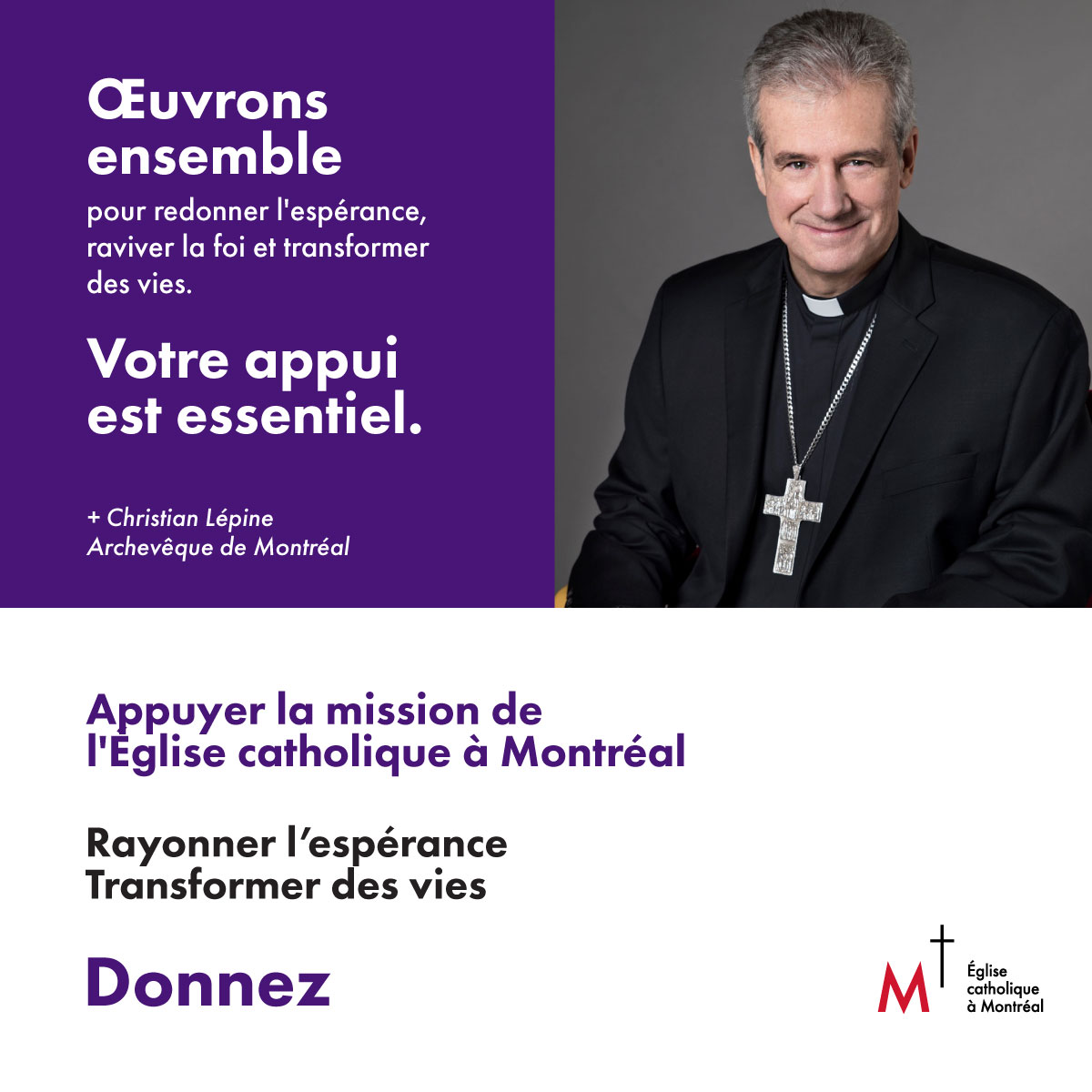 Message de l'archevêque-campagne annuelle 2025