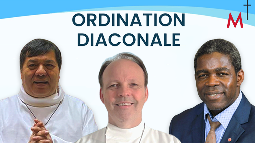 Three Men on the Path to the Diaconate-Noé Fernando Castro Valdizon, Jean-Denis Ménard, and Benjamin Ntouo-Ngouoni