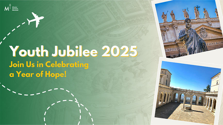 A delegation on its way to the 2025 Youth Jubilee