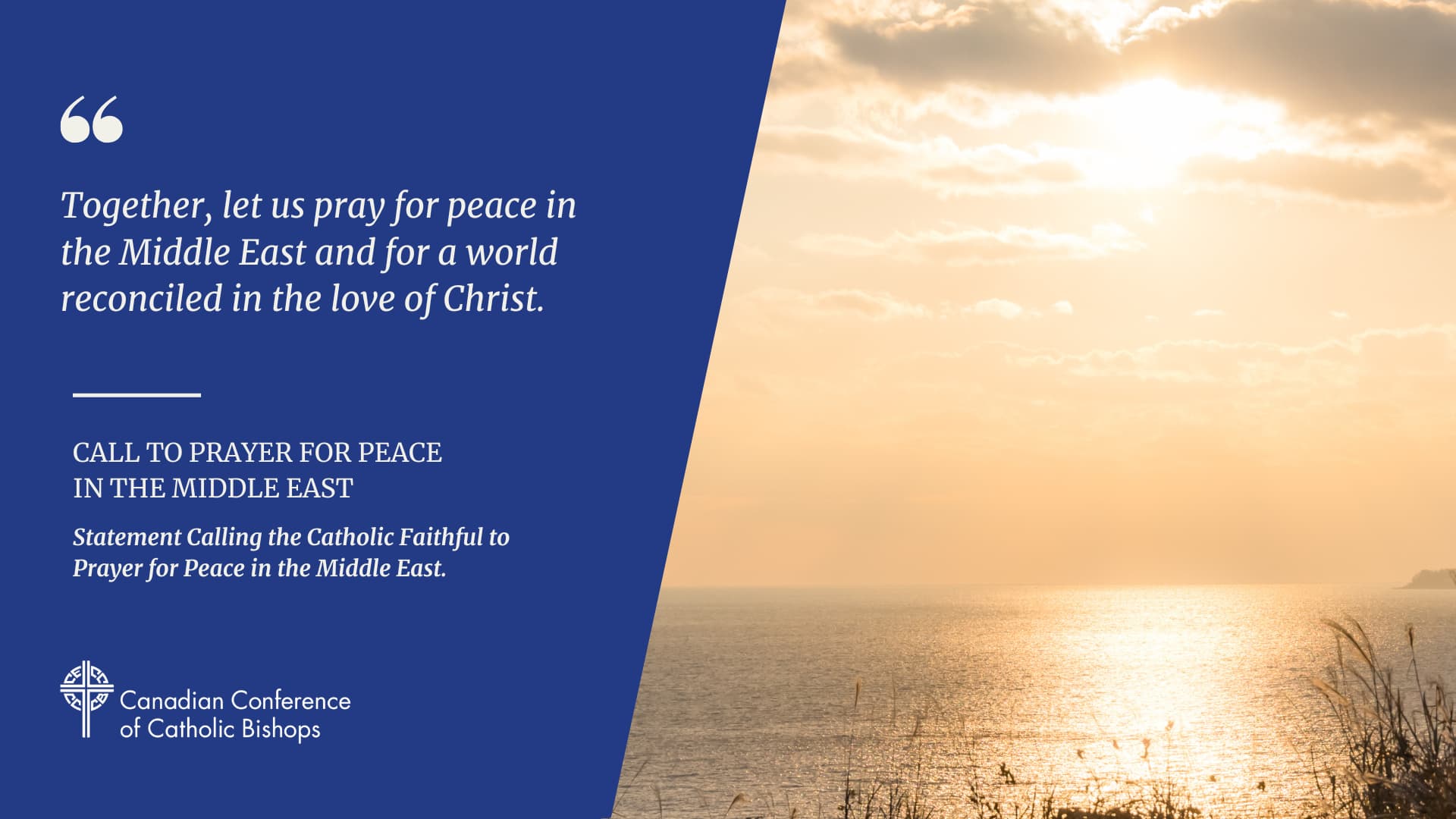 Statement Calling for Prayer for Peace in the Middle East