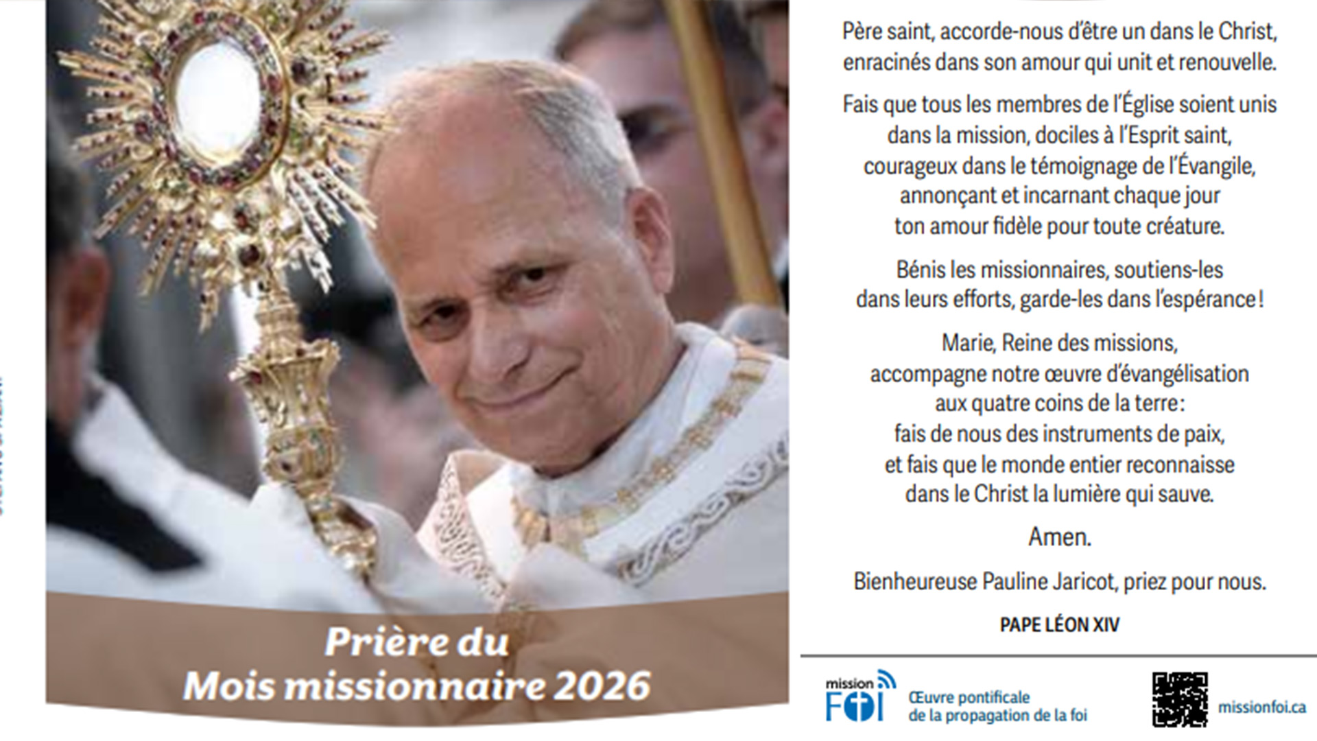 Octobre, Mois missionnaire : célébrer, faire connaître et soutenir la mission