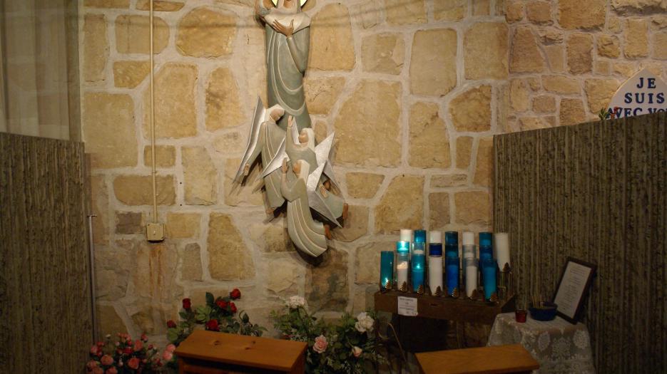 In addition to the Adoration Chapel, the Chapel of Our Lady of the Angels. In addition to the small Adoration Chapel, the Chapel of Our Lady of the Angels.