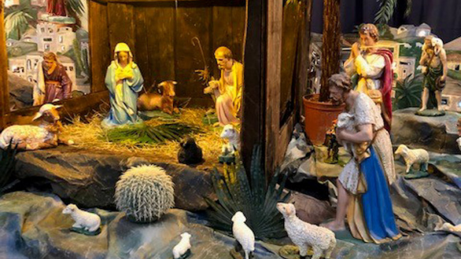 Nativity scenes at Chapelle Notre-Dame-de-Lourdes