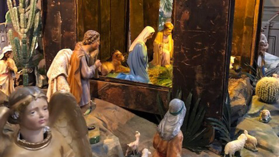 Nativity scenes at Chapelle Notre-Dame-de-Lourdes