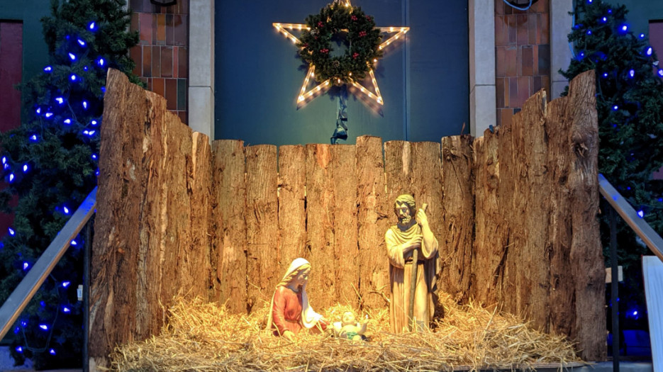 Nativity scenes at Holy Family