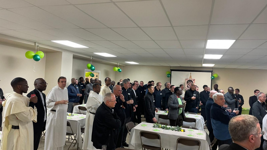A dinner for priests, deacons, and deacons' wives before the Chrism Mass - April 2025