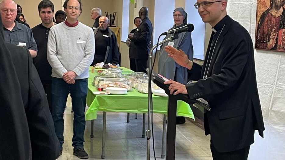 A dinner for priests, deacons, and deacons' wives before the Chrism Mass - April 2025