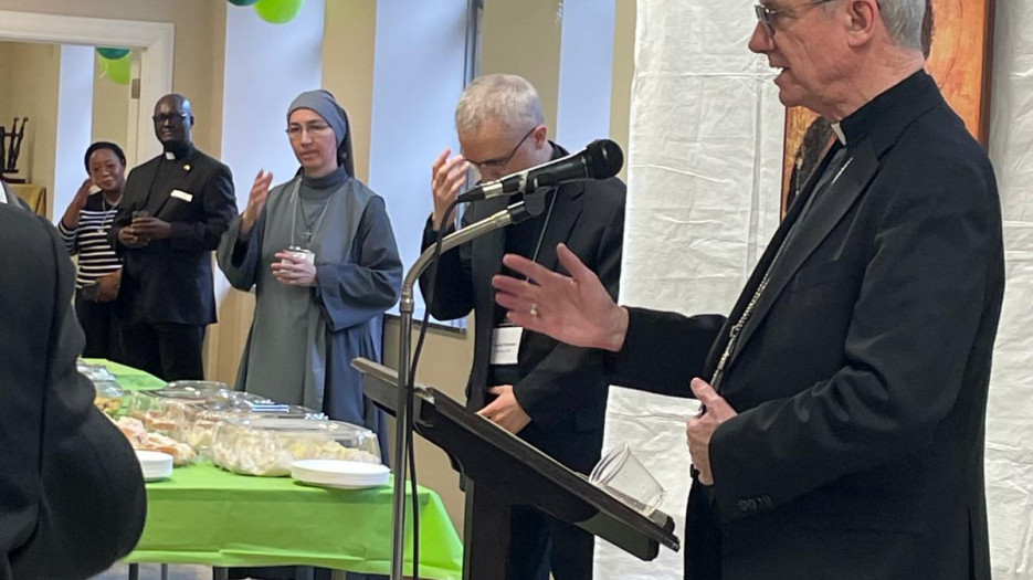 A dinner for priests, deacons, and deacons' wives before the Chrism Mass - April 2025