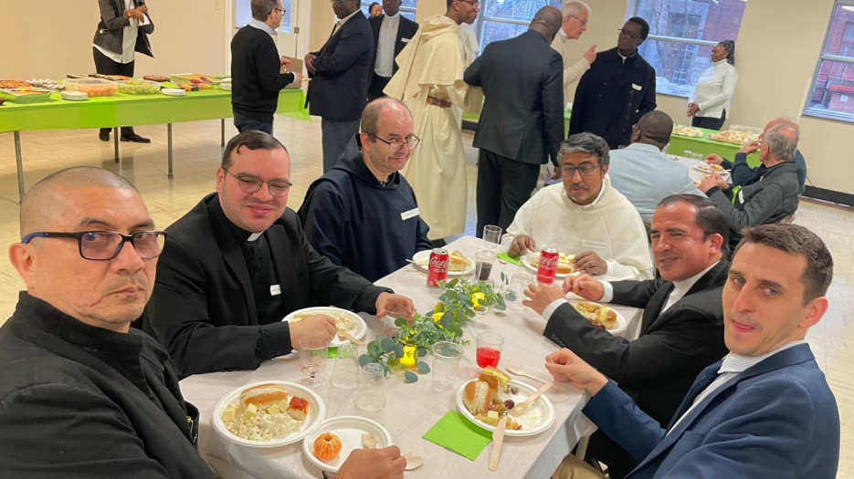 A dinner for priests, deacons, and deacons' wives before the Chrism Mass - April 2025