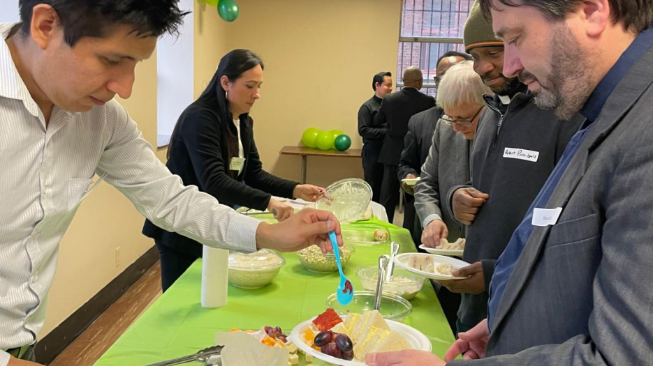 A dinner for priests, deacons, and deacons' wives before the Chrism Mass - April 2025