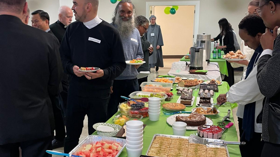 A dinner for priests, deacons, and deacons' wives before the Chrism Mass - April 2025