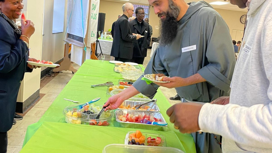 A dinner for priests, deacons, and deacons' wives before the Chrism Mass - April 2025